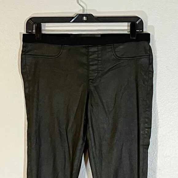 Helmut Lang Legging LBack Pull On Coated Black Skinny Pant Size 27 - Picture 3 of 10